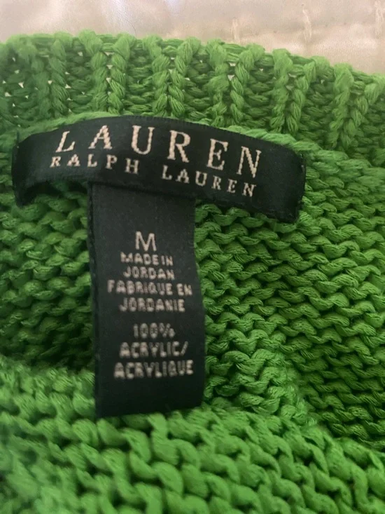 Lauren Ralph Lauren Bright Green Sweater - Picture 4 of 4